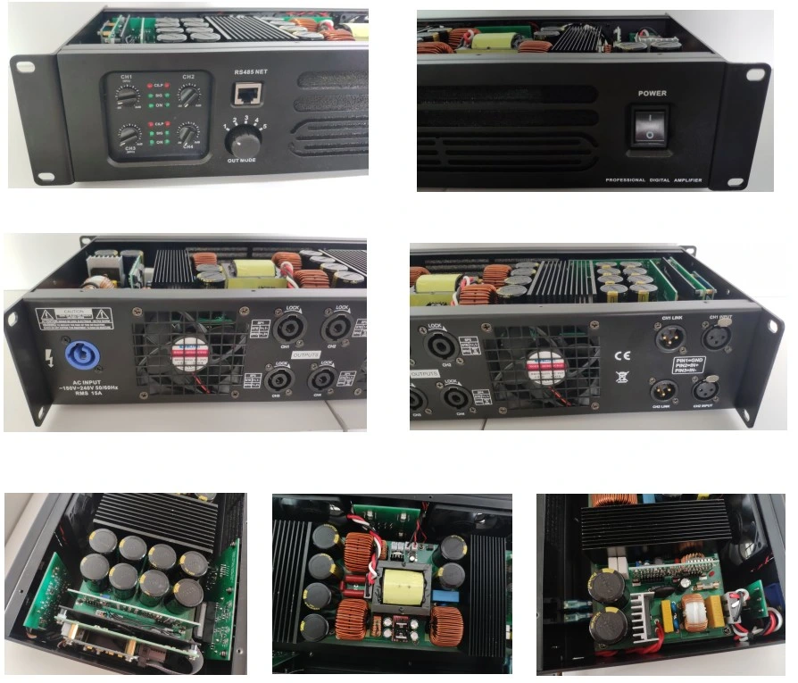 High Power DSP Audio Amplifier 2u 15kg SMPS Mixer AMP