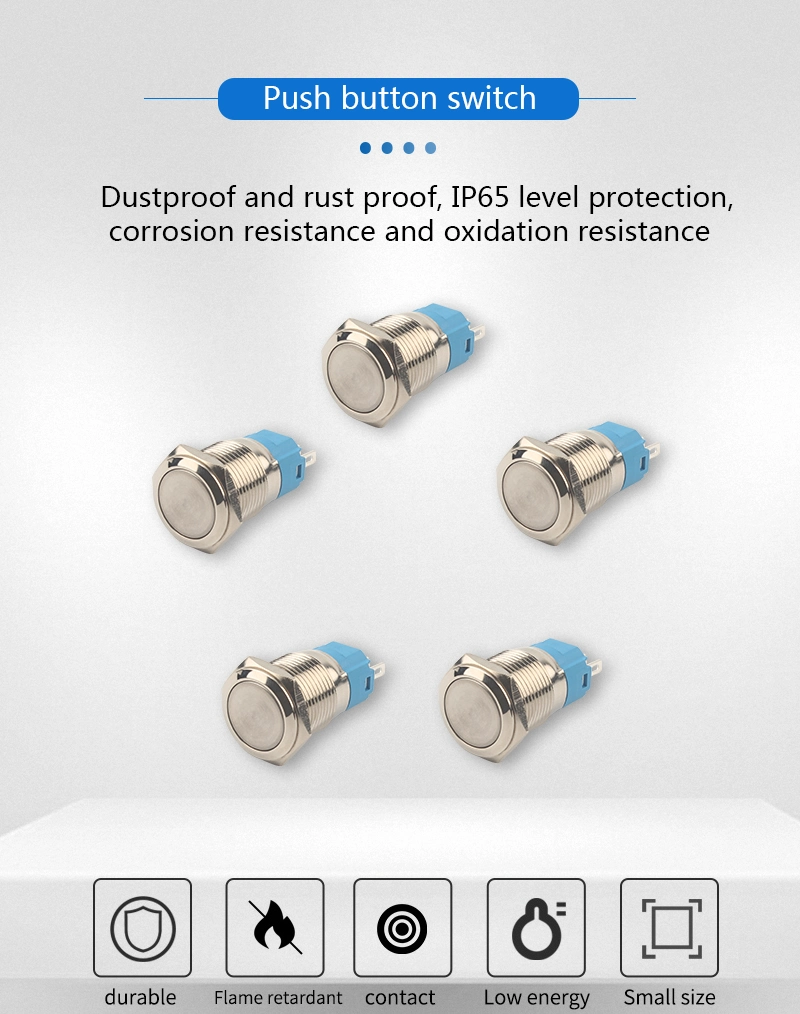 12mm Power Start Momentary Push Button Switch Latching Power Ring 5V 12V 24V Switch