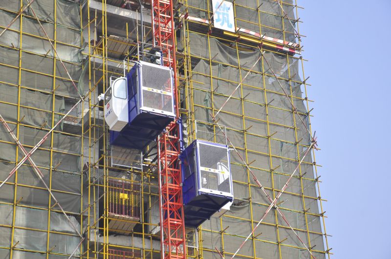 Made in China Single Cage/Double Cage Building Hoist Elevator