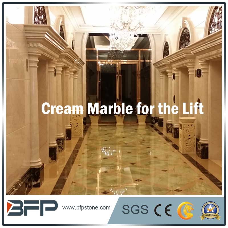 Beige Natural Marble for Interior Lift/Elevator Frame