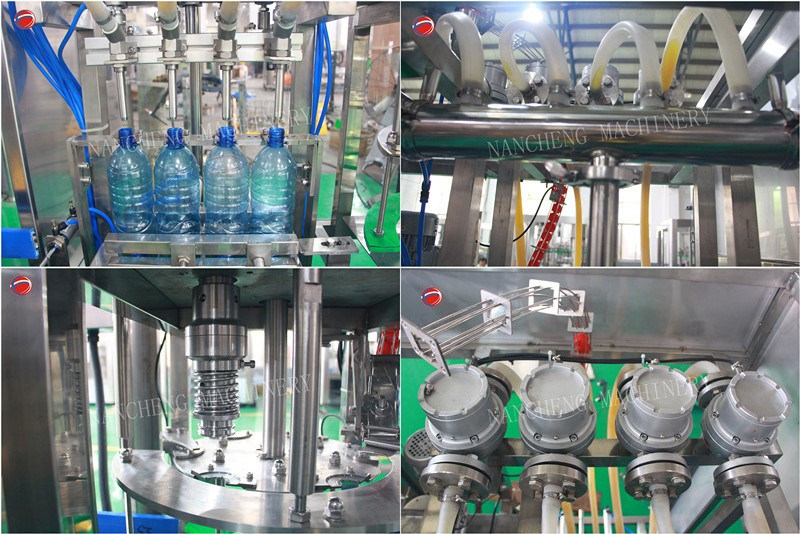 4.5L Linear Type Automatic Glass Bottle Cooking Oil Filling Packing Machine