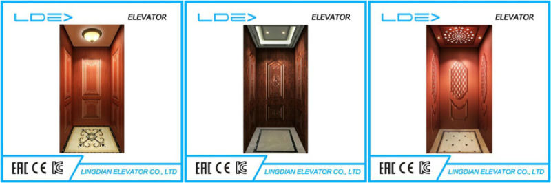 Mrl Passenger Elevator Lift with Wooden Cabin