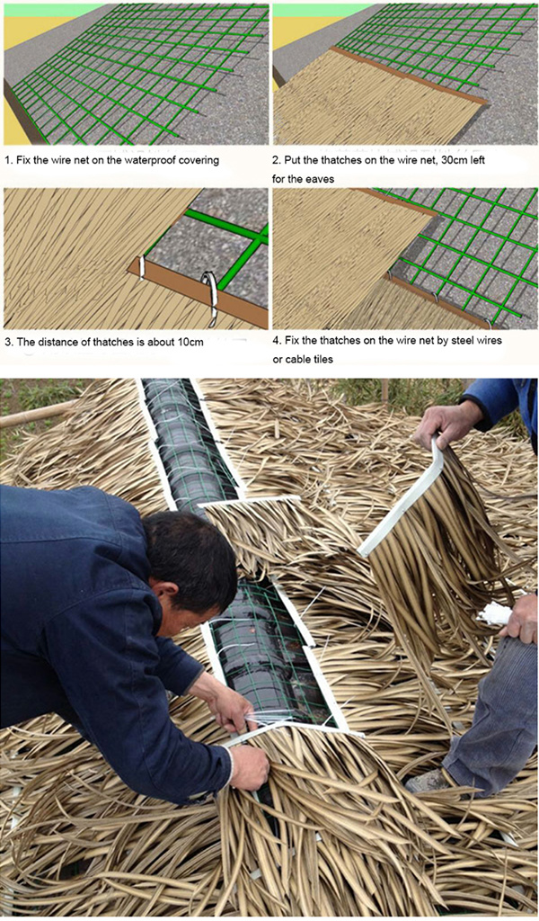 Mgthatch Synthetic Thatch Roof Suppliers Teach How to Build a Thatched Roof