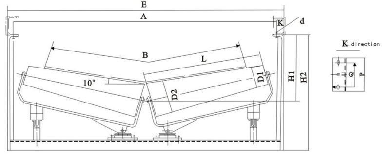 Conical Rollers/ Tapered Roller/Conical Upper Aligning Roller /Conveyor Roller Idler