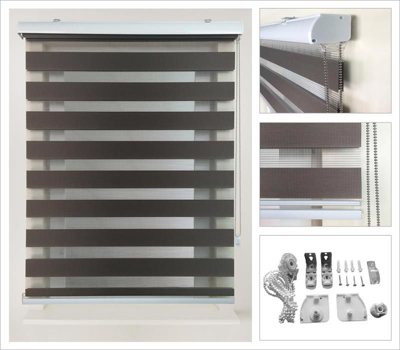 Modern Home Window 100%Polyester Curtain Roller Zebra Blind