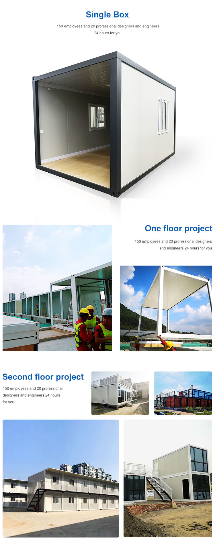 Cost Effective Earthquake Proof Customized Ready Made Simple Assembly Light Weight Residential Prefab Houses Modern