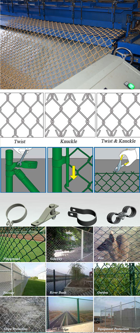 Residential PVC Coated Chain Link Dog Kennel Enclosure Fencing
