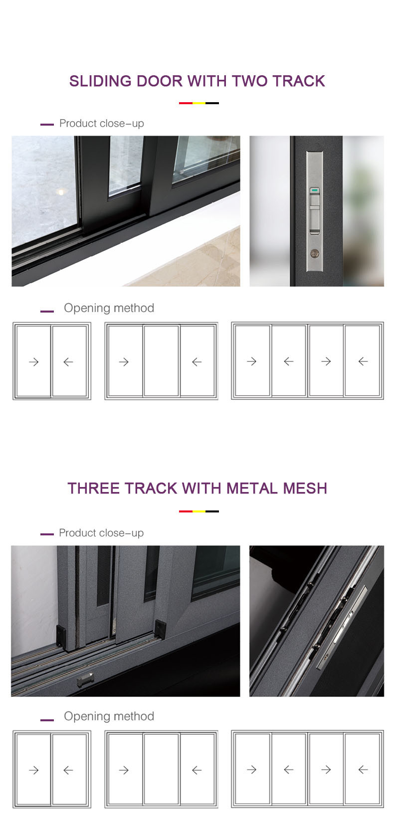 Thermal Break Aluminum/ Aluminium Glass Lift Sliding Door