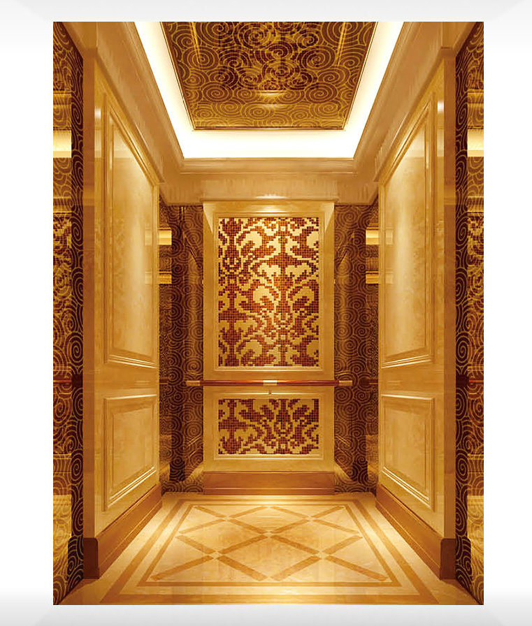 Golden Titanium Passenger Elevator for Residential Building