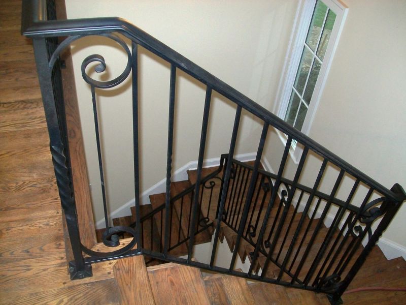 Outdoor Wrought Iron Stair Railings for Prefabricated House Steps