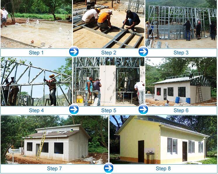 Two Floor Steel Structure Frame Building for Residental House
