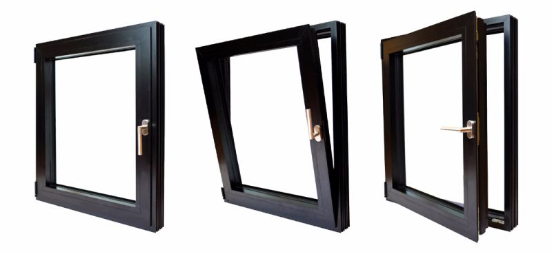 Wood Clad Aluminum Casement Window with Double Glass for Home