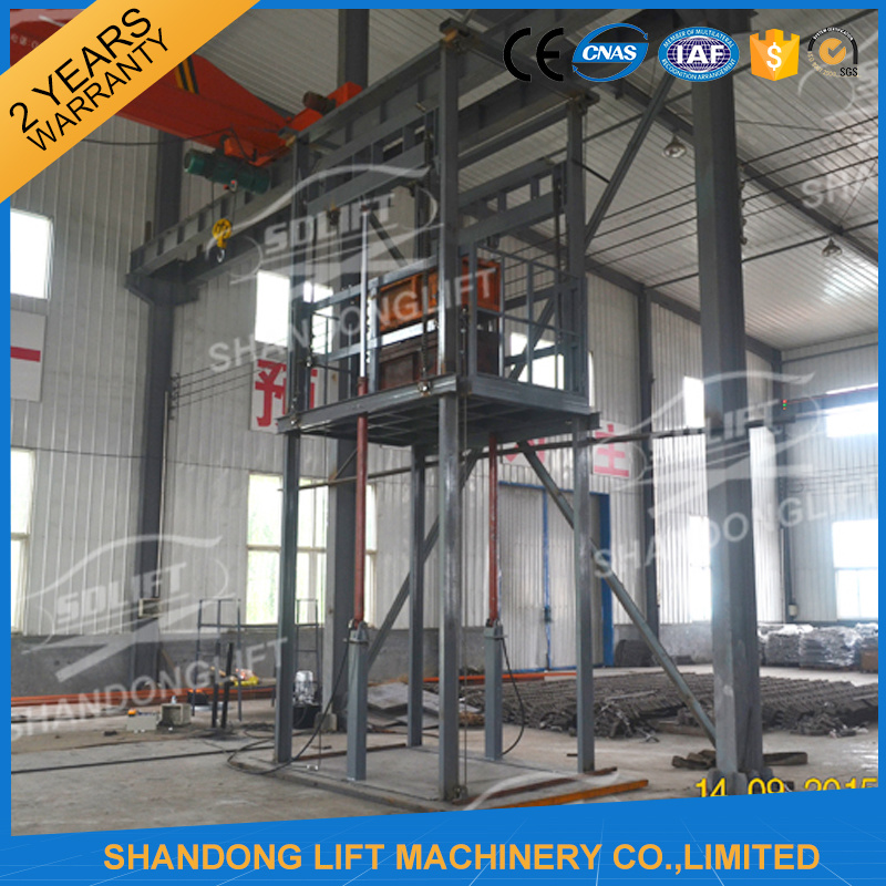 Fully Customized Hydraulic Guide Rail Vertical Warehouse Cargo Lift with Ce