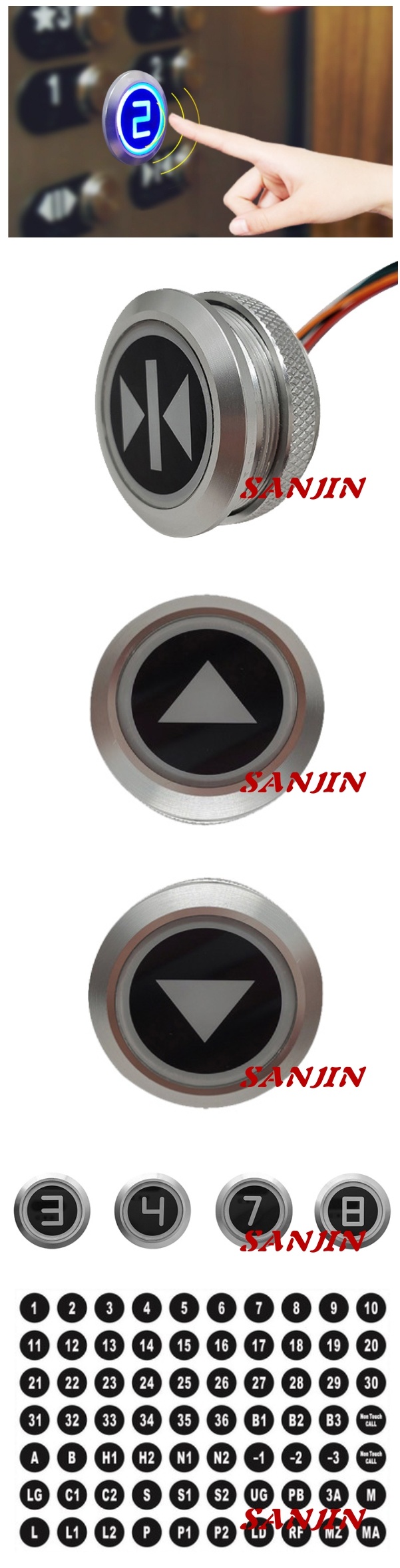 Touchless Elevator Push Button Induction Elevator Button