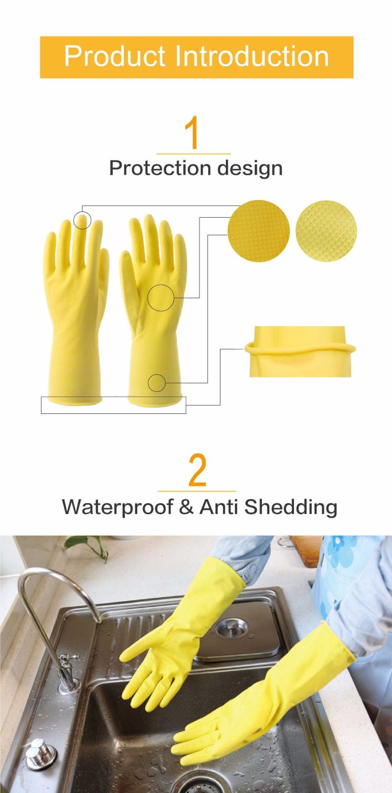 Cheap Price Latex Cleanroom Gloves with No Lining