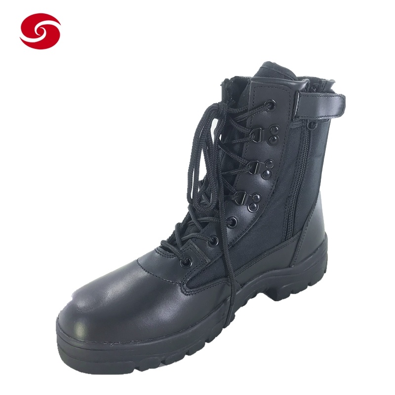 Swat Black Stock Military Army Tactical Policeman Boots