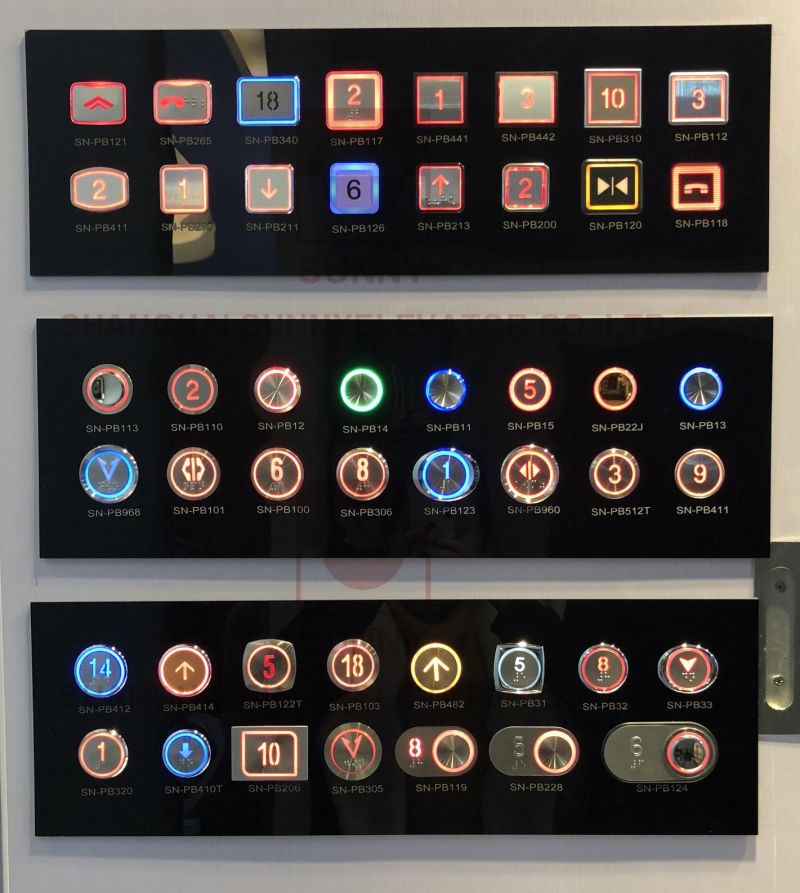Transparent Plastic Characters Lift Push Button