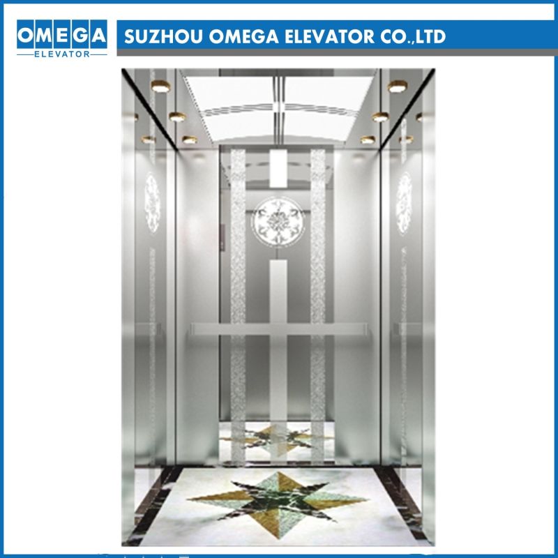 Hitachi Lift Etched Mirror Elevator Passenger Lift for Crane