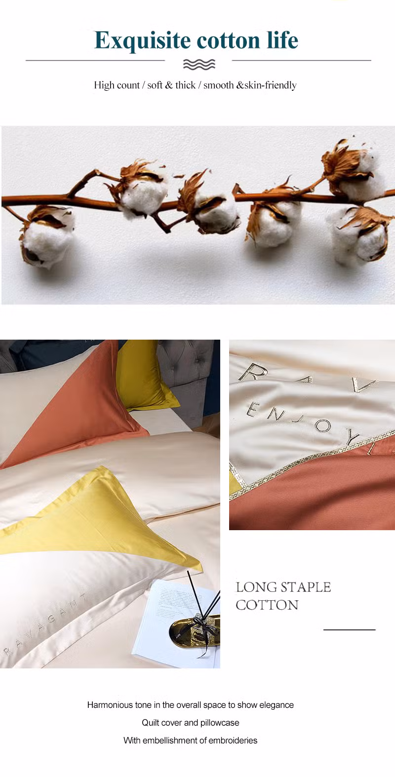 Good Quality New Style Duvet Cover Mix & Match Color Comfortable 100% Silk California King Bed