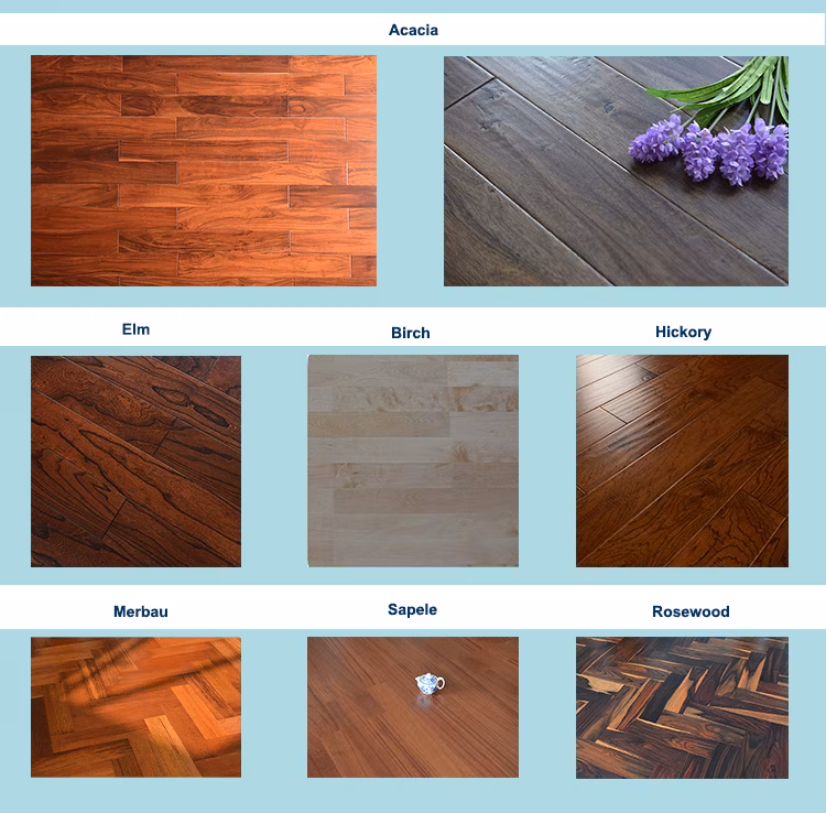 Grey Brushed Oak Bedroom Floor Decoration Engineered Flooring