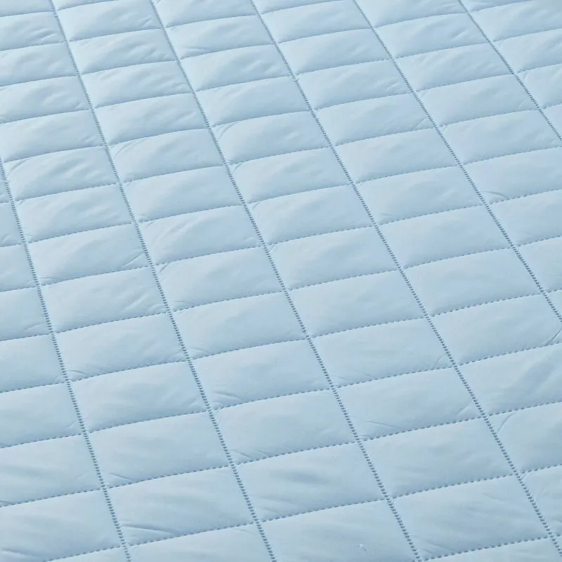 80GSM Quilted Pongee Sky Blue Waterproof Mattress Protector