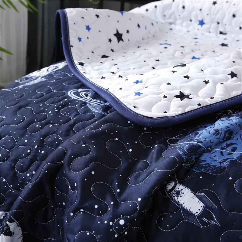 Queen Printed Patchwork Microfiber Quilted Bedspread Coverlet Bedding Sets