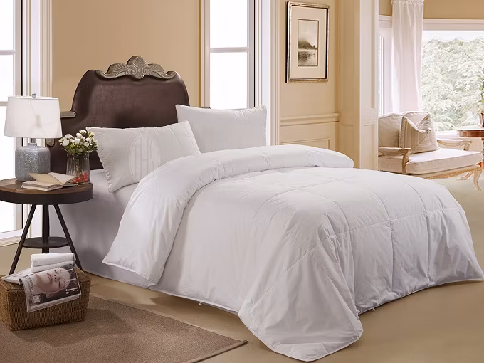 Twin Size Silk Quilt with Cotton Fabric Cover
