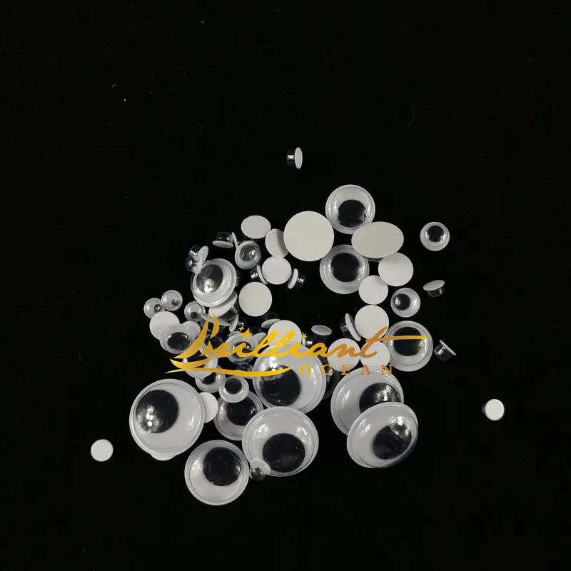 Assorted Size Wiggle Plastic Eyes Doll Eyes for DIY