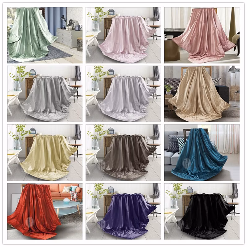 Thx Silk Pink Color Silk Summer Cool Throw Blanket