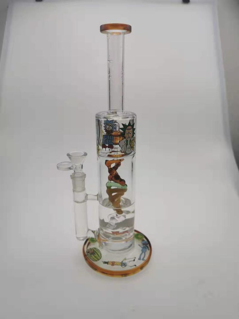 Wholesale Thick Tall Glass Smoking Pipe New Design DNA Recycler DNA Rig Oil Rig Glass Water Pipe