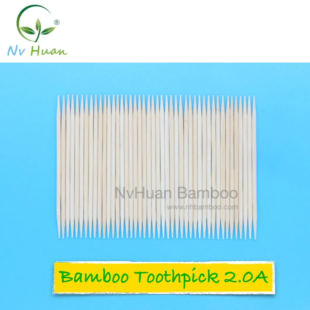 2.2*68 mm Bamboo Toothpick Cotton Swab Stick