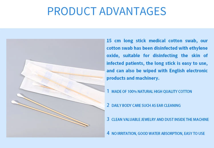 Medical Disposables 100% Pure Cotton Medical Sterile Swab