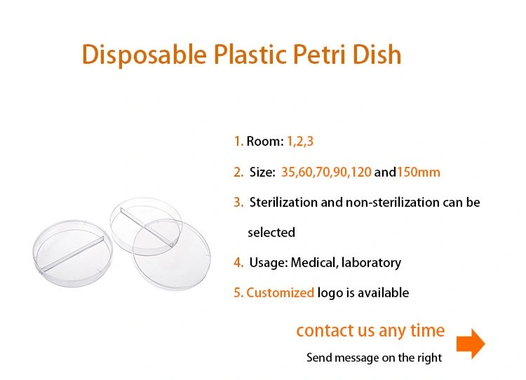 90mm Petri Dish Container Sterile Plastic Petri Dish