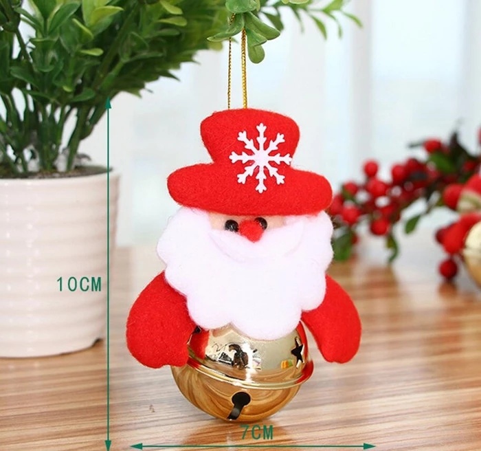 30mm 40mm 50mm Solid Red Golden Small Christmas Decorative Metal Jingle Bell