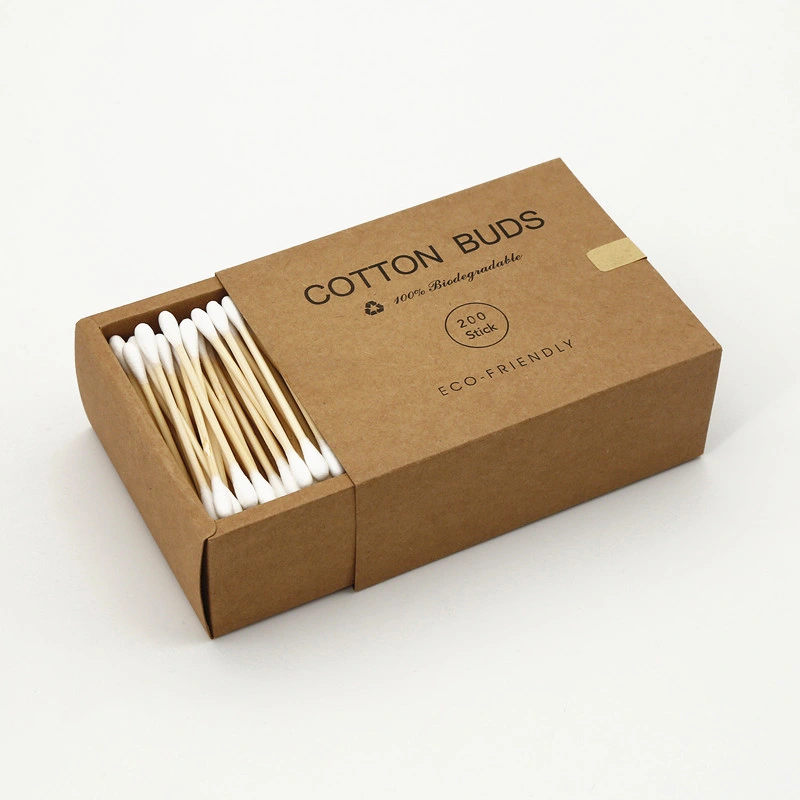 Eco-Friendly Cotton Buds Daily Use Organic Bamboo Ear Cotton Swabs