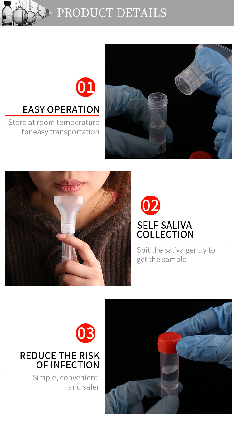 Disposable Saliva DNA Sample Collector Kit DNA Saliva Kit