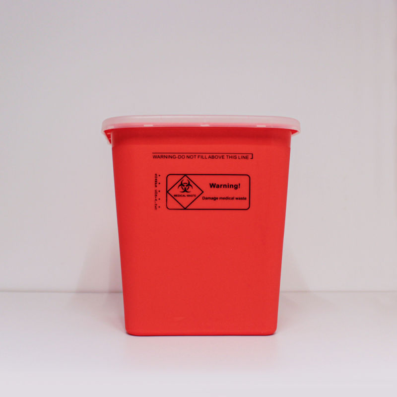 Disposable Waste Needles PP Plastic 10L Hospital Medical Shaprs Container