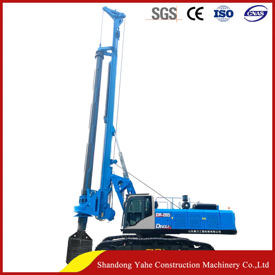60-80m Depth Small Wheel Excavator Rotary Drilling Rig Dr-285 with Ce/ISO Certification