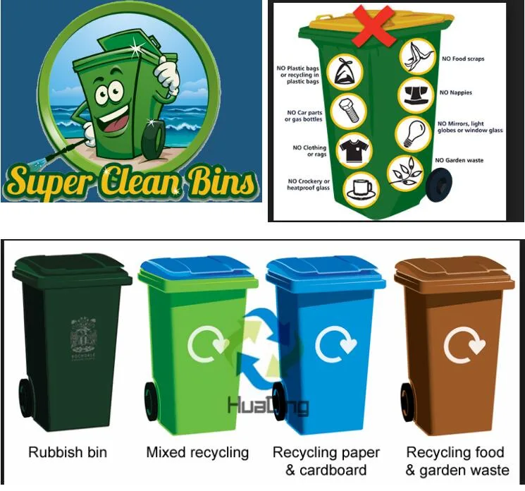 Environmental Sanitation OEM Plastic Containers Large Plastic Waste Bin