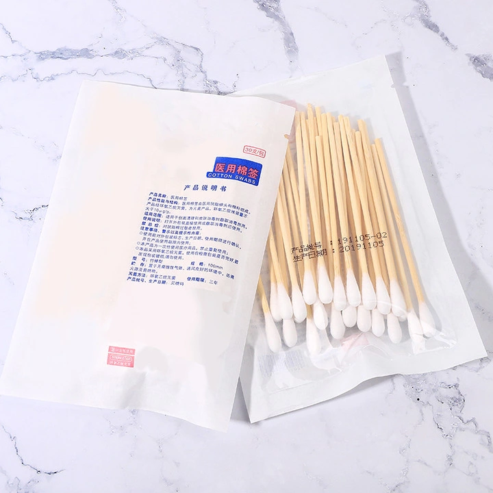 Medical Products Disposable Sterile Medical Cotton Bamboo Swab Stick