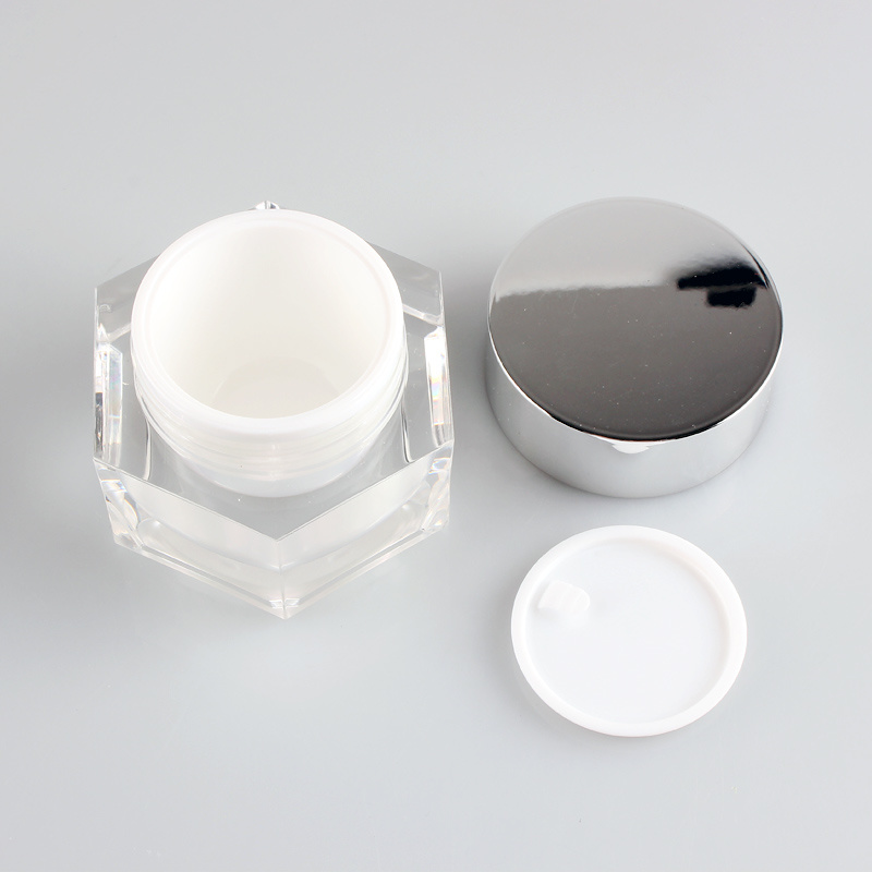 30g 50g Clear Acrylic Plastic Jar for Cosmetic Packaging