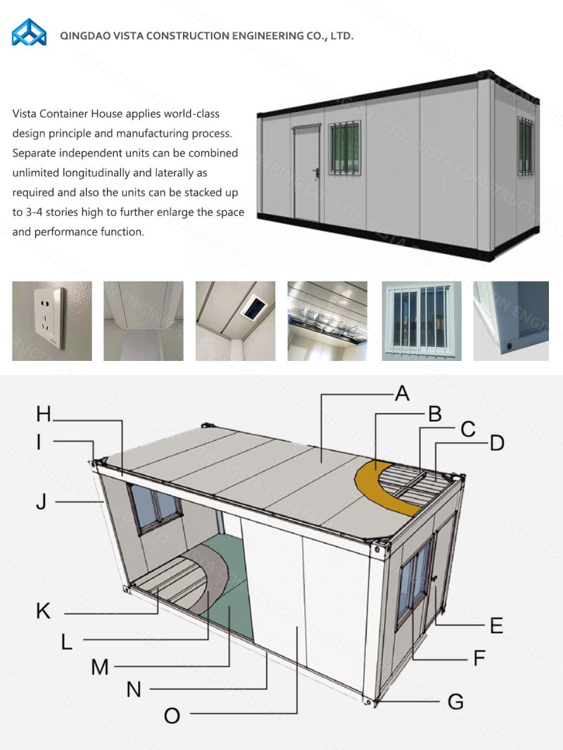 Prefab Container House for Veterinary Practice with Large Windows