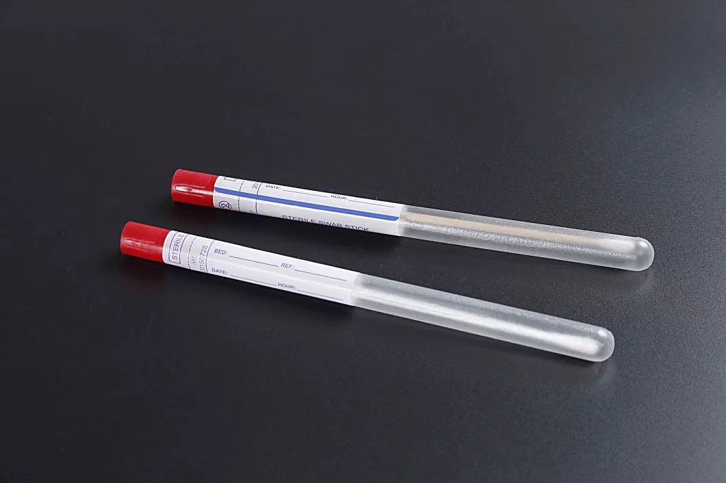 Disposable Cotton or Viscose Head Material Pre-Sterile Dry Transport Swab Sterilized by E. O/Gamma