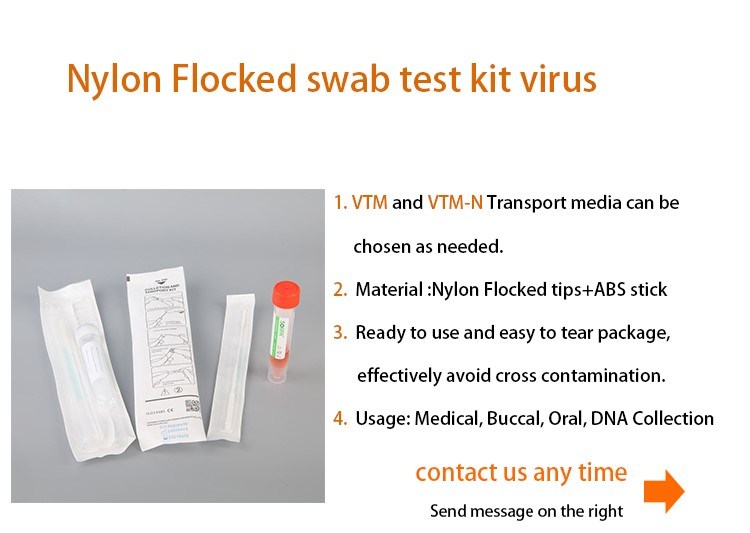 FDA/DNA Test Kits Nasopharyngeal Throat Flocked Swab