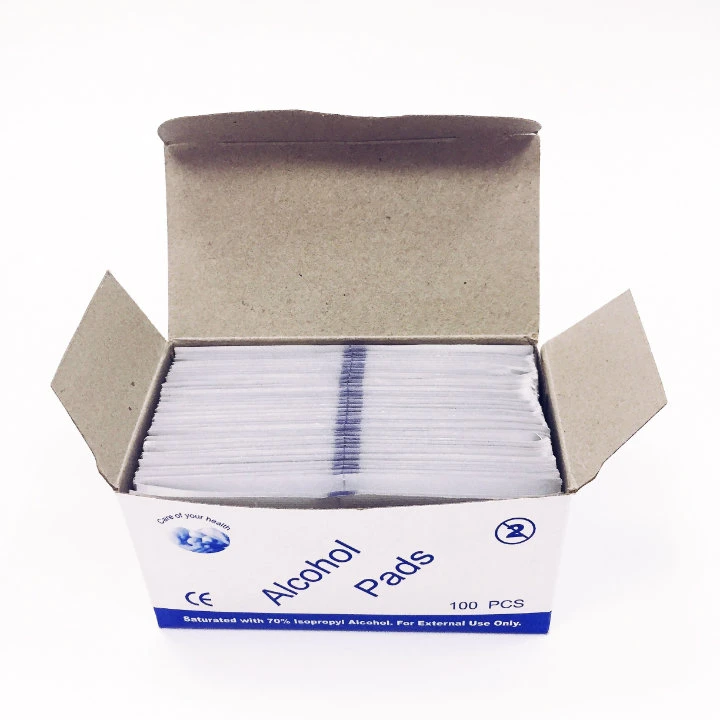 Disposable 70% Isopropyl Alcohol Sterile Swab with CE ISO MSDS
