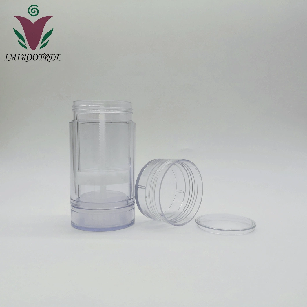 Wholesale 30ml 50ml 75ml Clear Black White Empty ABS Deodorant Stick Container Twist up Deodorant Containers