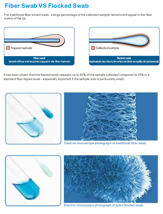 Genetic Testing Specimen Collection Sterile Cheek Flocked Swab DNA Kit