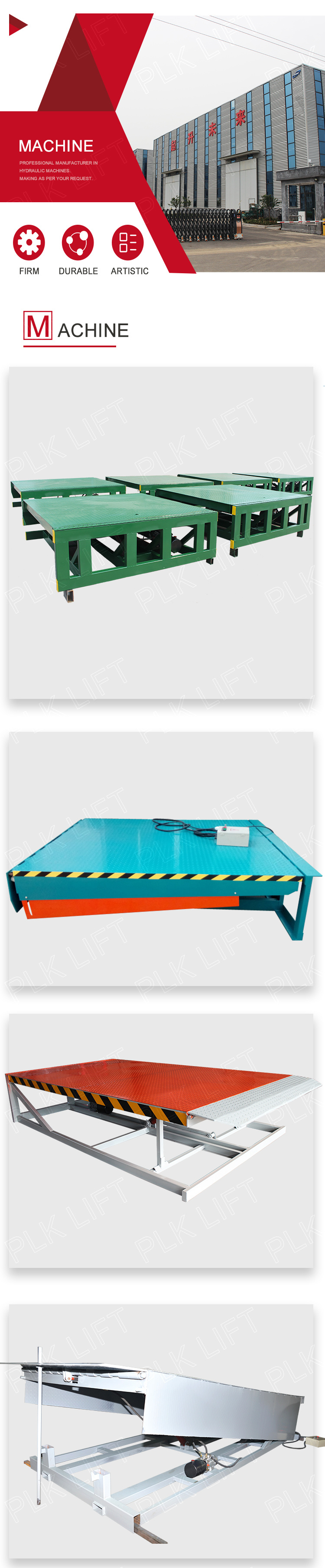 Ce Certified 6-12t Stationary Hydraulic Loading Container Dock Leveler