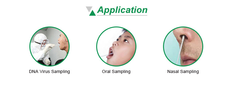 Virus Sampling Collection Oropharyngeal Flocked Sampling Throat Swab Protector