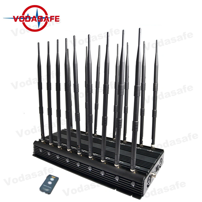 High Power 18 Antennas 3G 4G Cellular Phone Signals Jammer WiFi GPS VHF UHF Lojack Mobile Cellular Signal Blocker